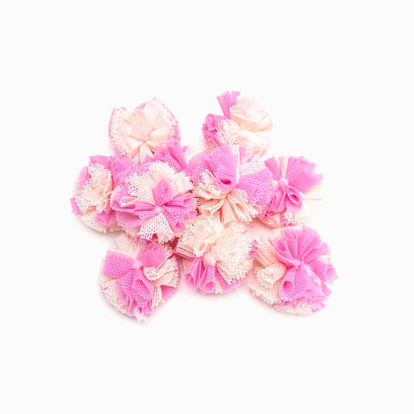 pompom bola renda 25mm mix rosa/rosa choque