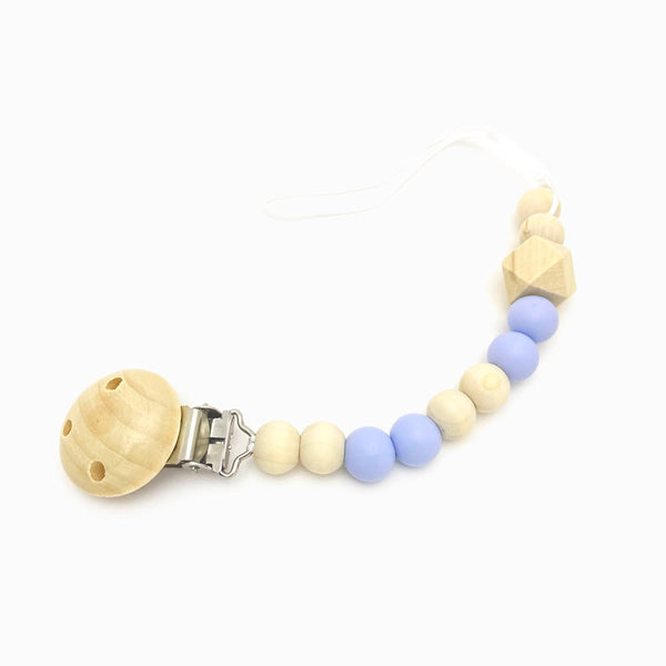 PREDENDOR CHUPETA FEITO COM BOLAS DE SILICONE E MADEIRA