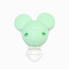 Mola para chupeta em silicone desenho mickey verde água