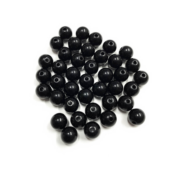 Contas acrílicas 10mm preto