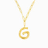 Colar aço inox dourado com letra G