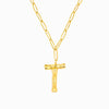 Colar aço inox dourado com letra T