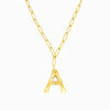 Colar aço inox dourado com letra A