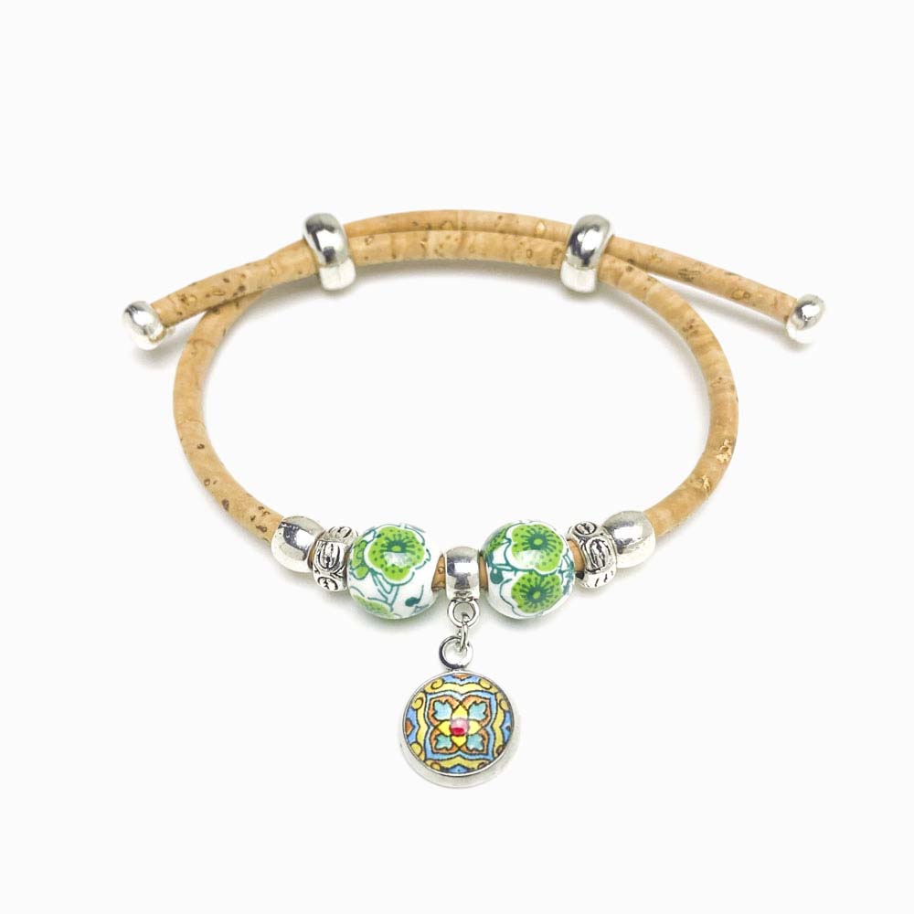 Pack 3 Pulseira de Cortiça Ajustável com Mandala