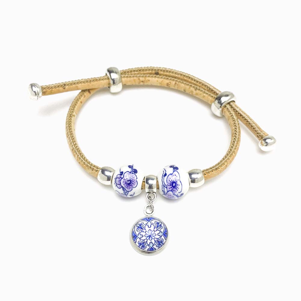 Pack 3 Pulseira de Cortiça Ajustável com Mandala