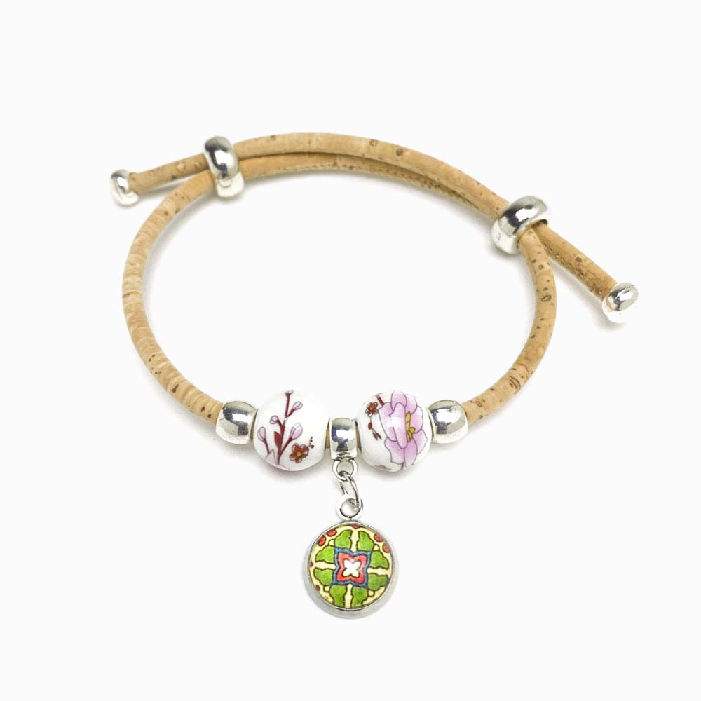 Pack 3 Pulseira de Cortiça Ajustável com Mandala