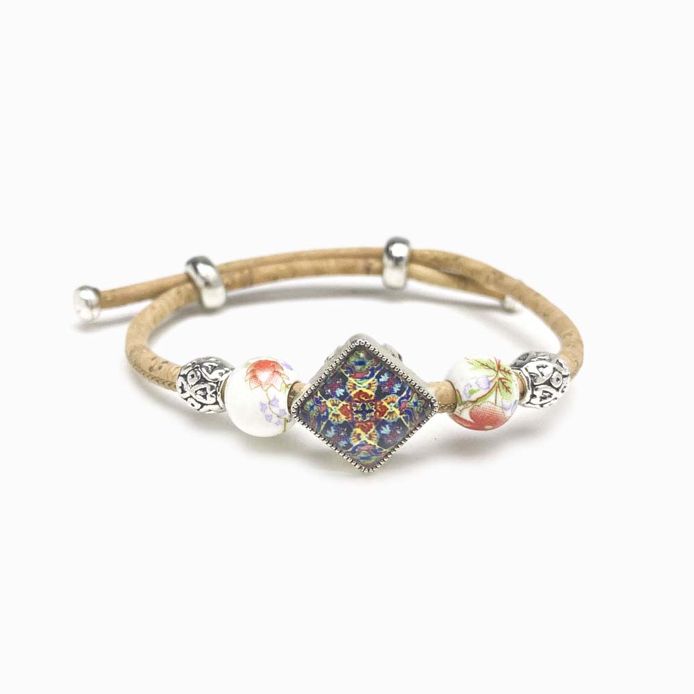 pulseira de cortiça com mandala