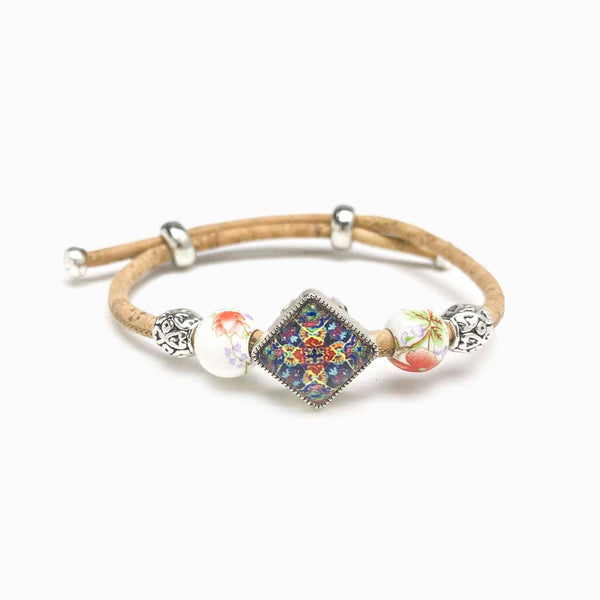 pulseira de cortiça com mandala