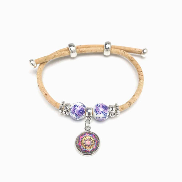 pulseira de cortiça com mandala
