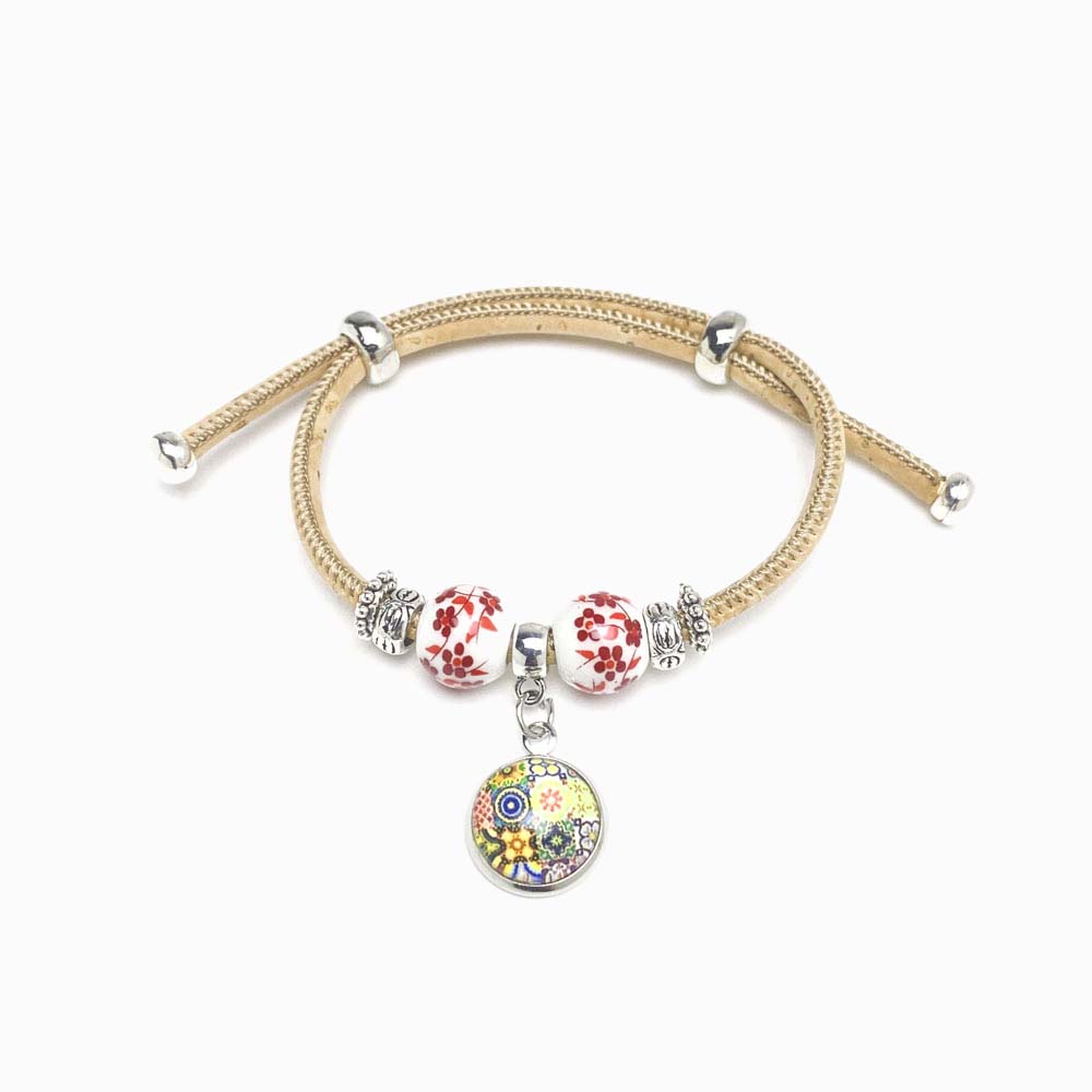 pulseira de cortiça com mandala