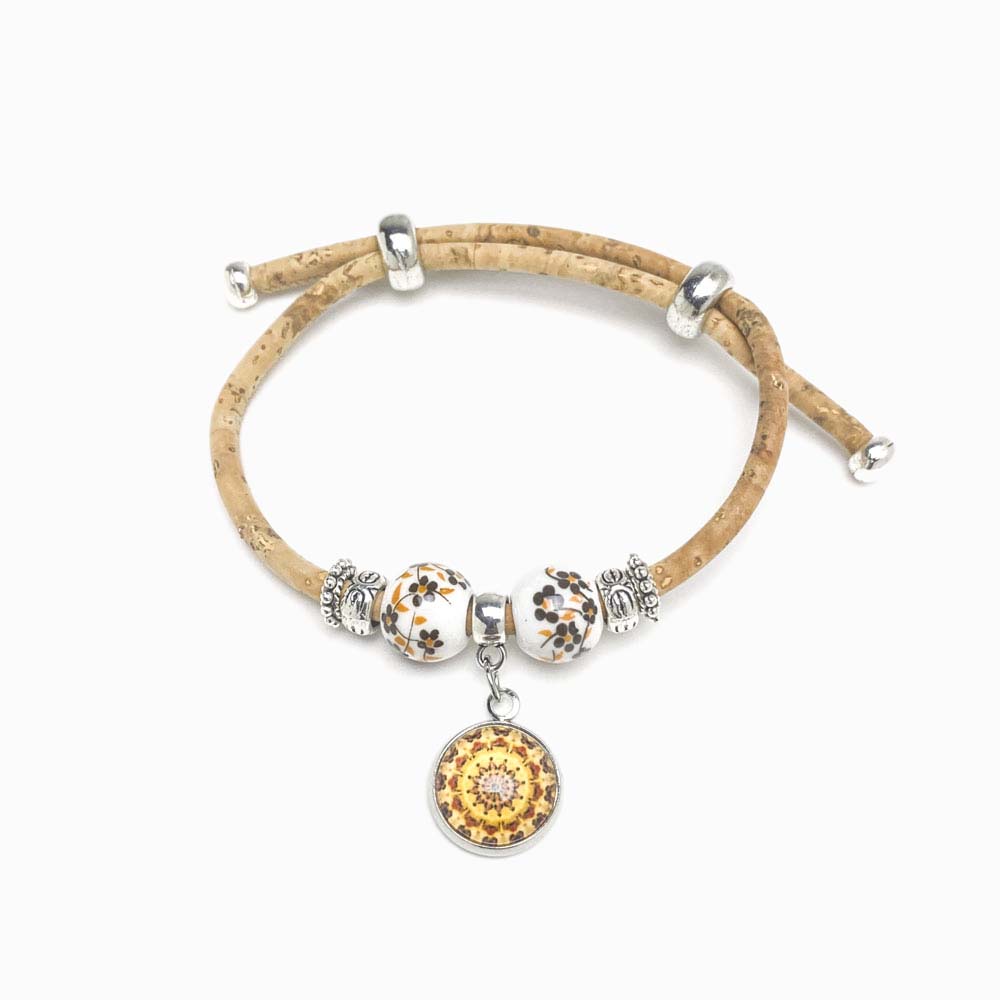 pulseira de cortiça com mandala