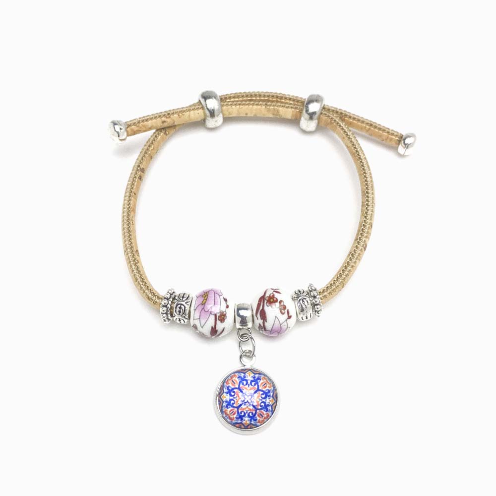 pulseira de cortiça com mandala