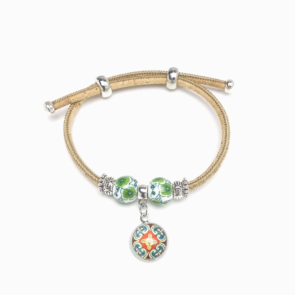 pulseira de cortiça com mandala