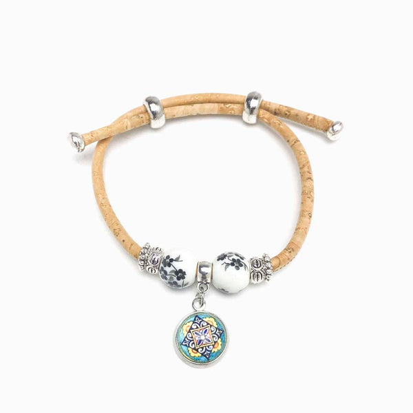 pulseira de cortiça com mandala