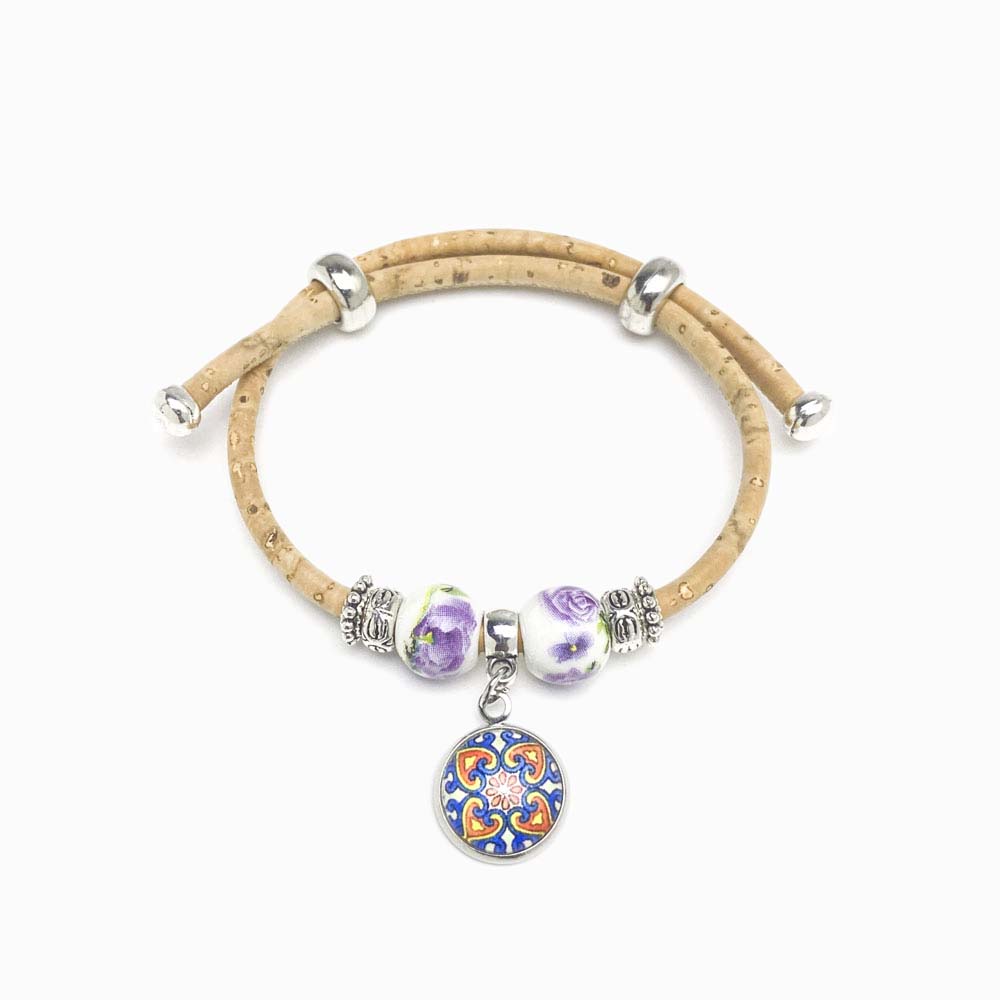 pulseira de cortiça com mandala