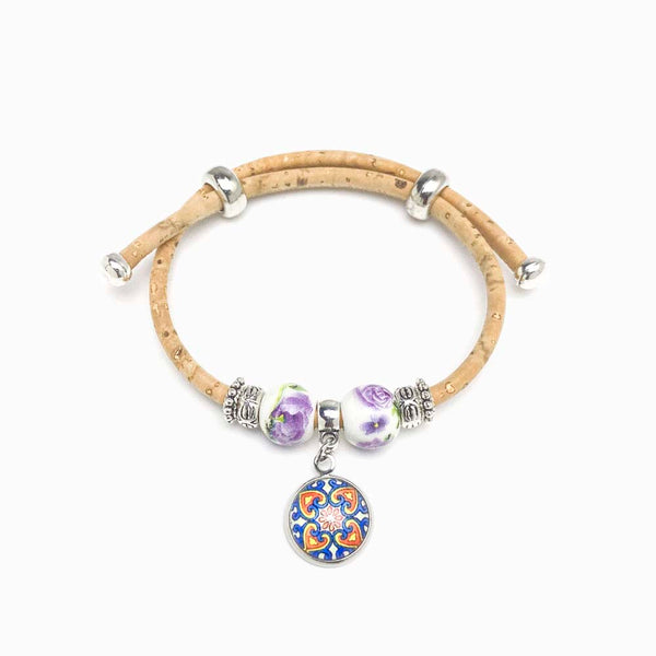 pulseira de cortiça com mandala