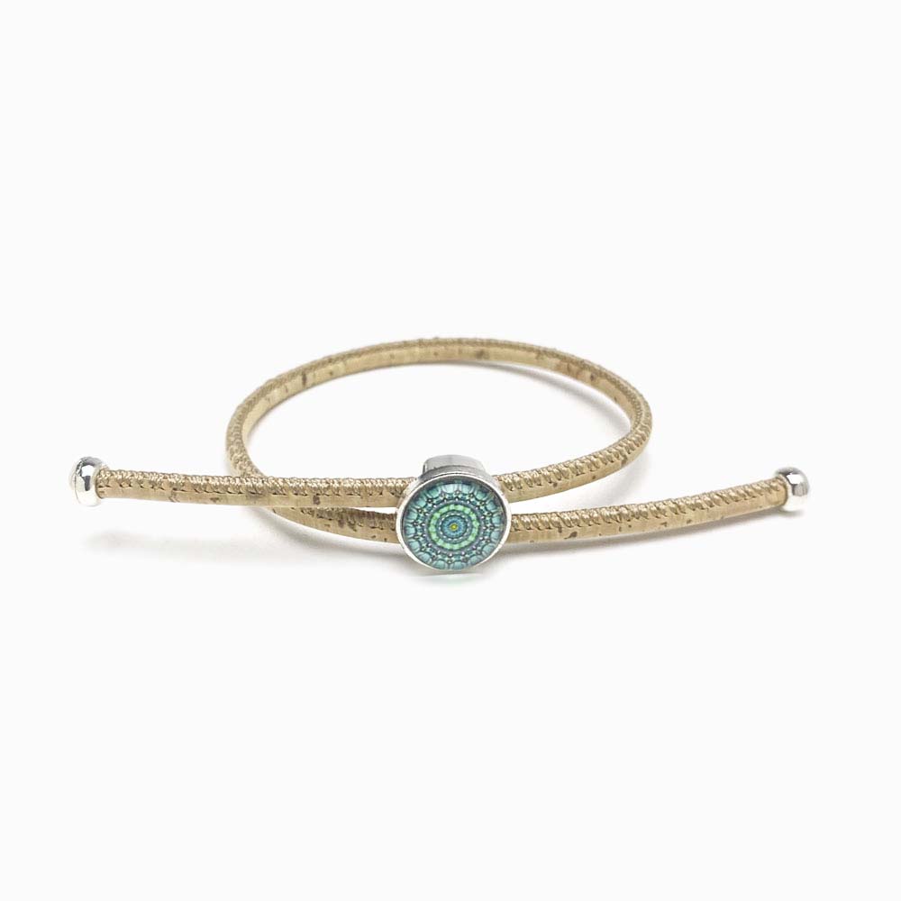 pulseira de cortiça com mandala