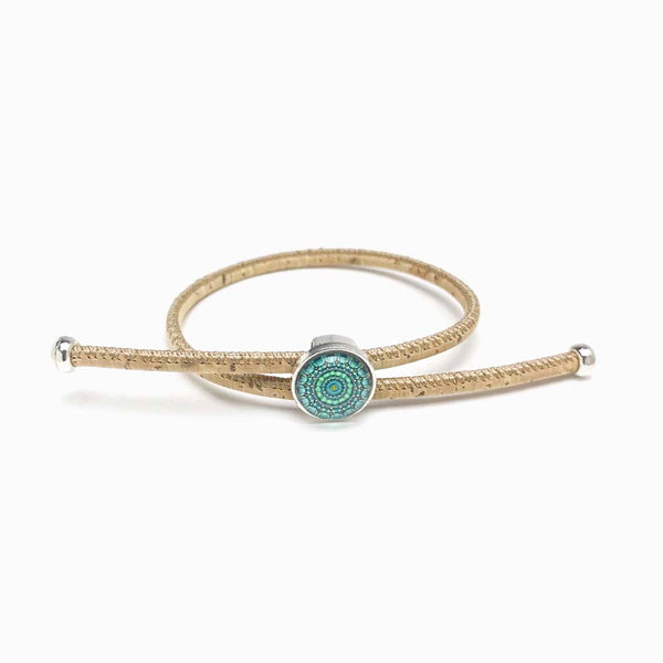 pulseira de cortiça com mandala