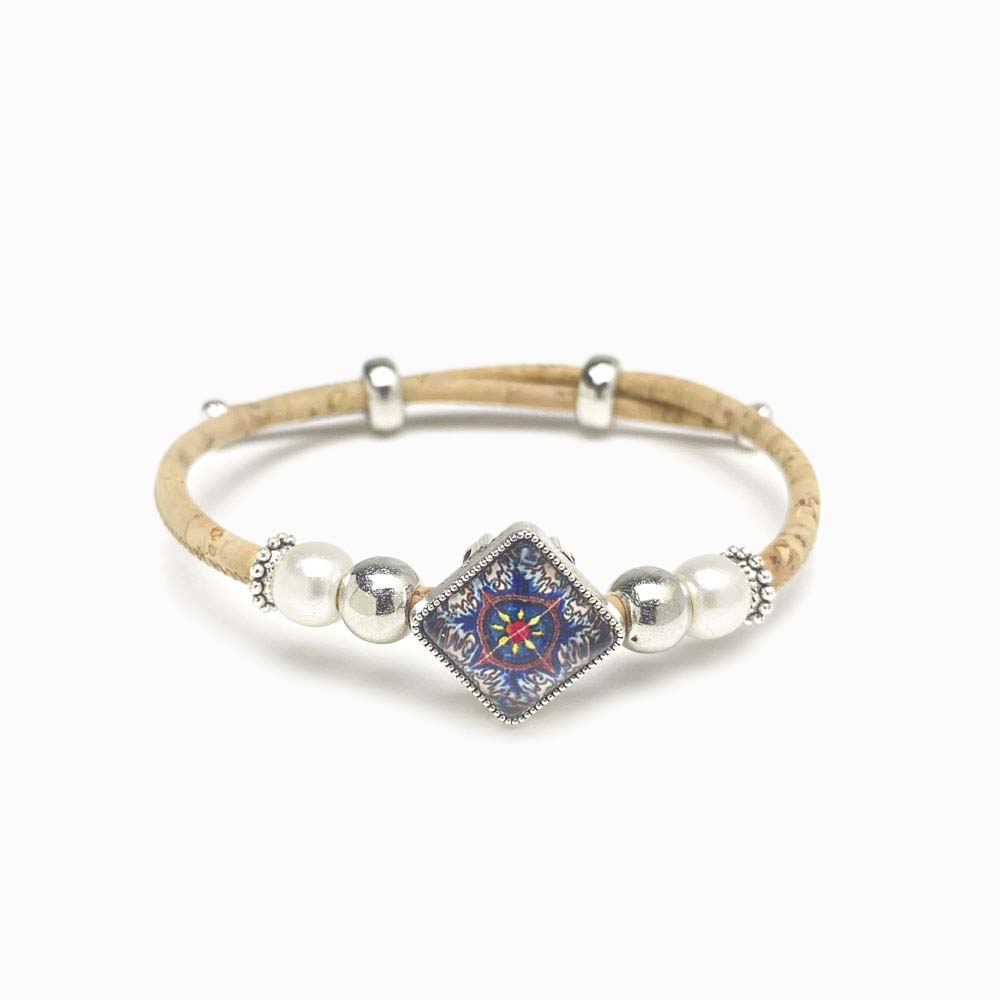 pulseira de cortiça com mandala