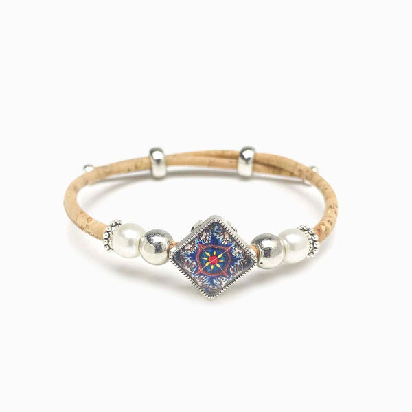 pulseira de cortiça com mandala