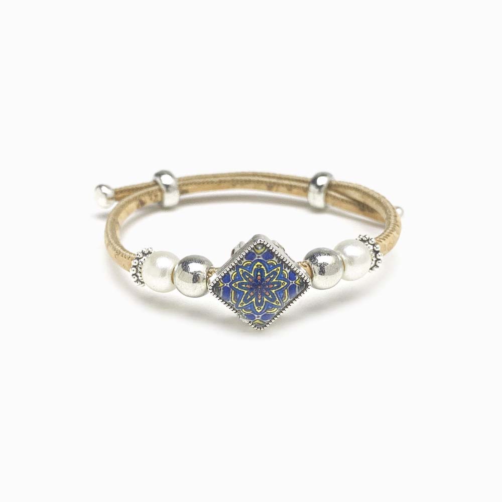 pulseira de cortiça com mandala