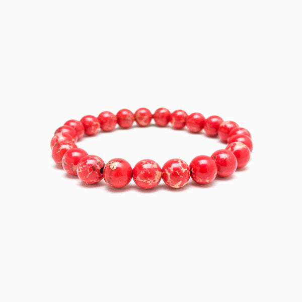 pulseira jaspe imperial vermelho 8mm com fundo branco