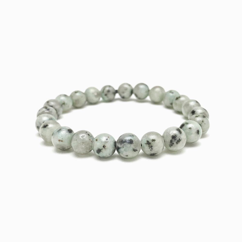 pulseira jaspe turquesa claro 8mm com fundo branco