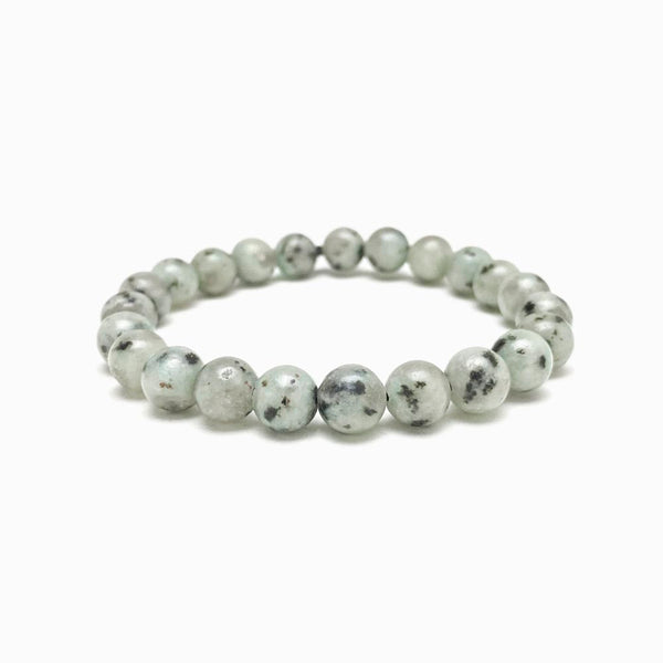 pulseira jaspe turquesa claro 8mm com fundo branco