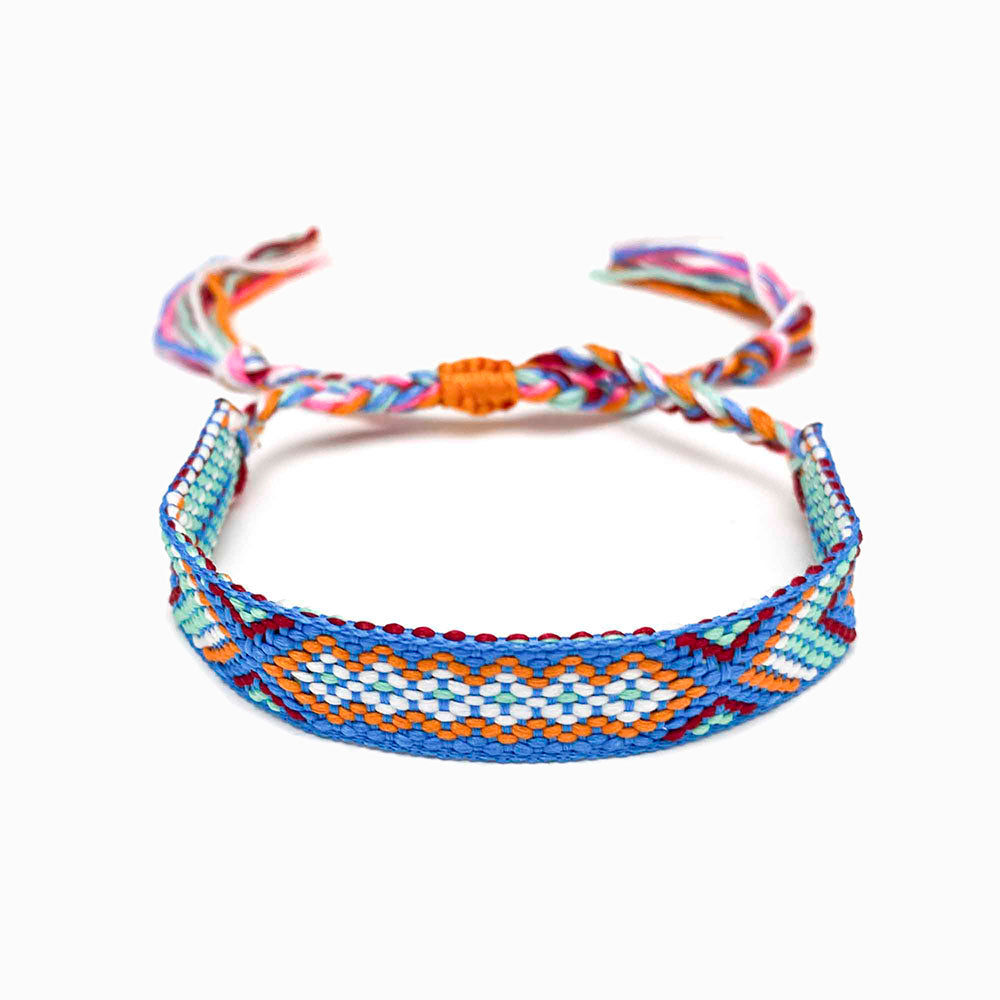 Pulseira macramé colorida