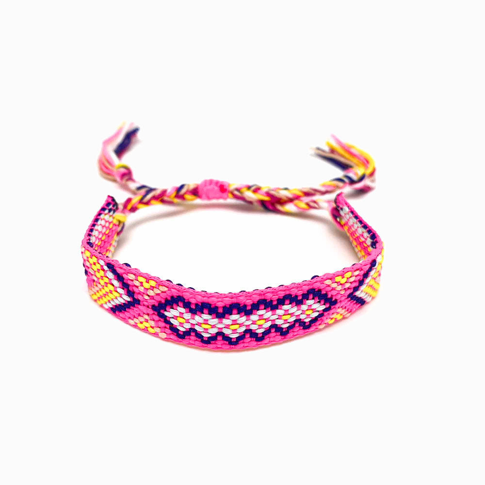 Pulseira macramé colorida