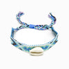 Pulseira macramé de algodão com búzio