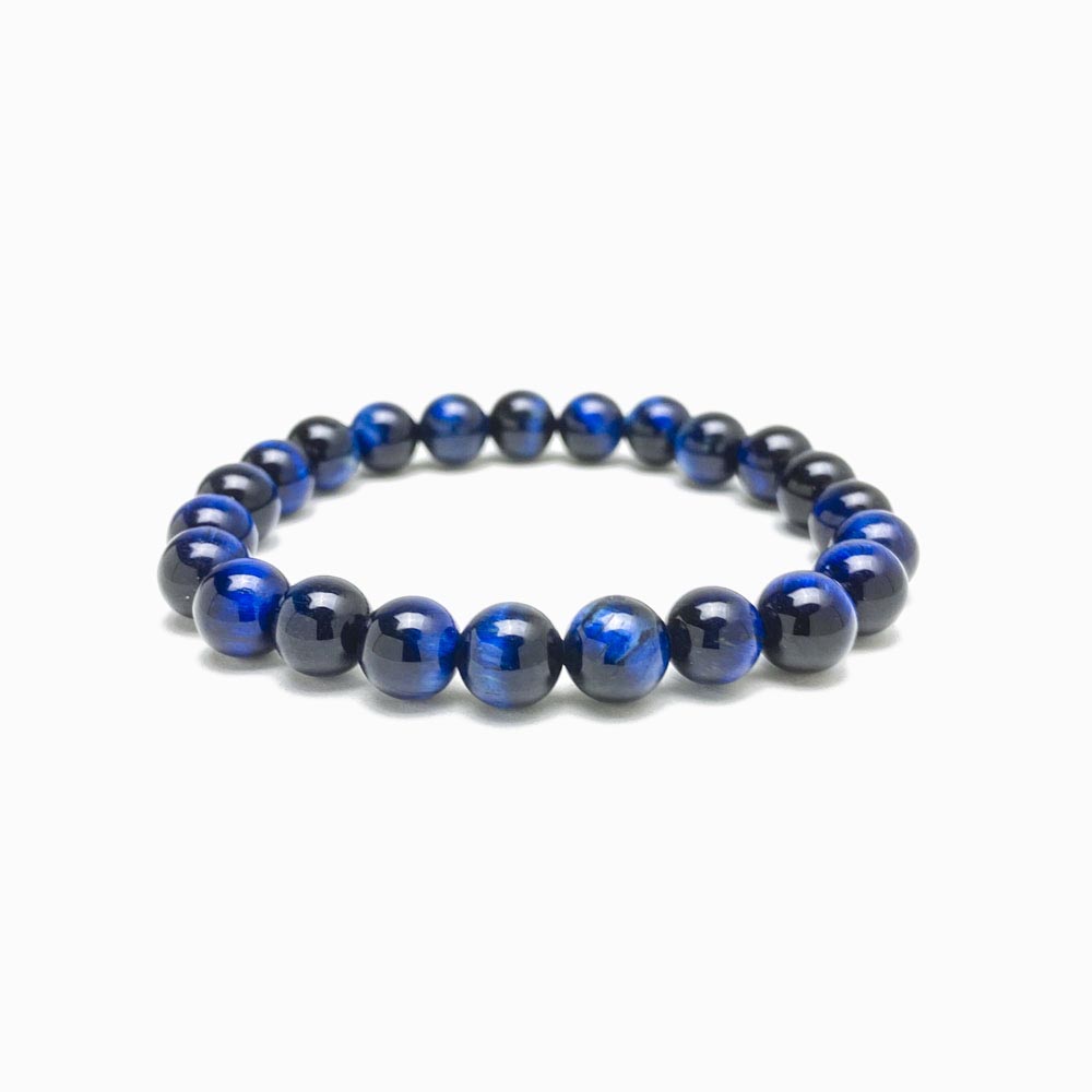 pulseira olho de tigre azul royal 8mm
