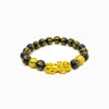 Pulseira Pixiu Feng Shui com obsidiana negra