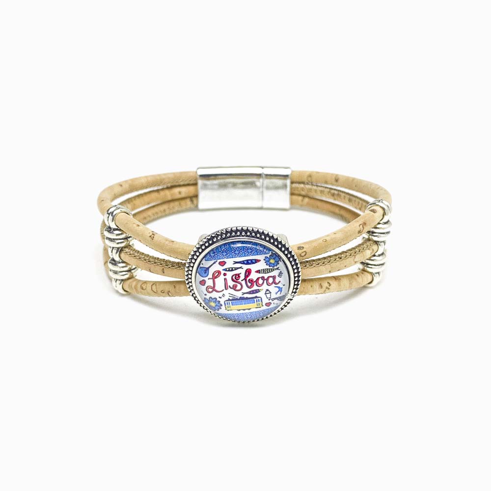 pulseira de cortiça com mandala