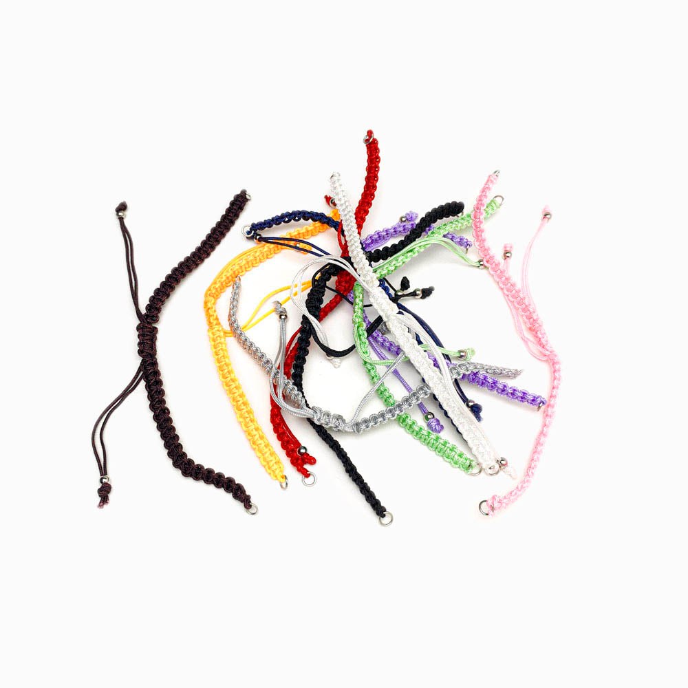 Pulseira macramé ajustável semi pronta