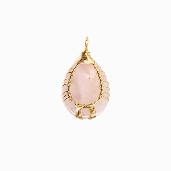 Pêndulo Quartzo Rosa com Design Árvore da Vida Verso