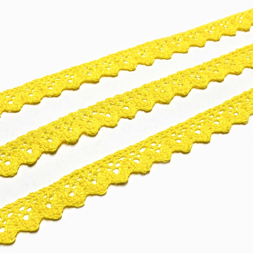 Rendas de Algodão 17mm Amarelo