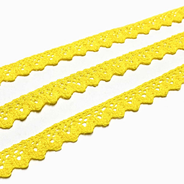 Rendas de Algodão 17mm Amarelo