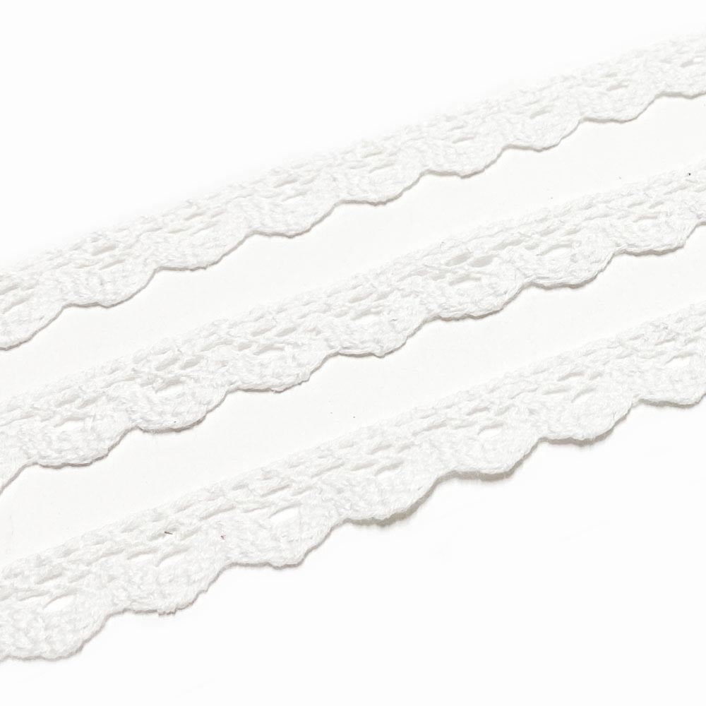 Rendas de Algodão 17mm Branco