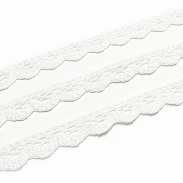Rendas de Algodão 17mm Branco