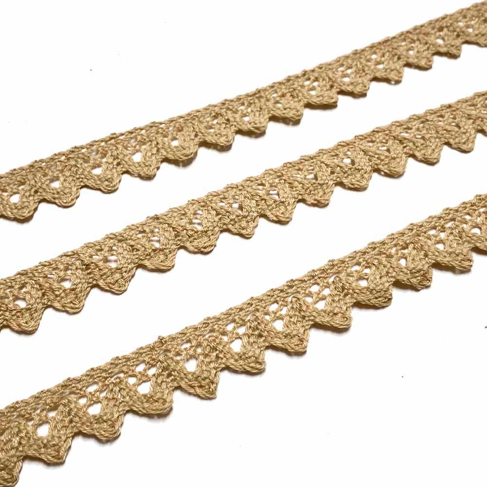 Rendas de Algodão 17mm Camel