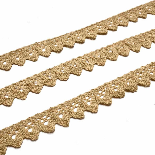 Rendas de Algodão 17mm Camel