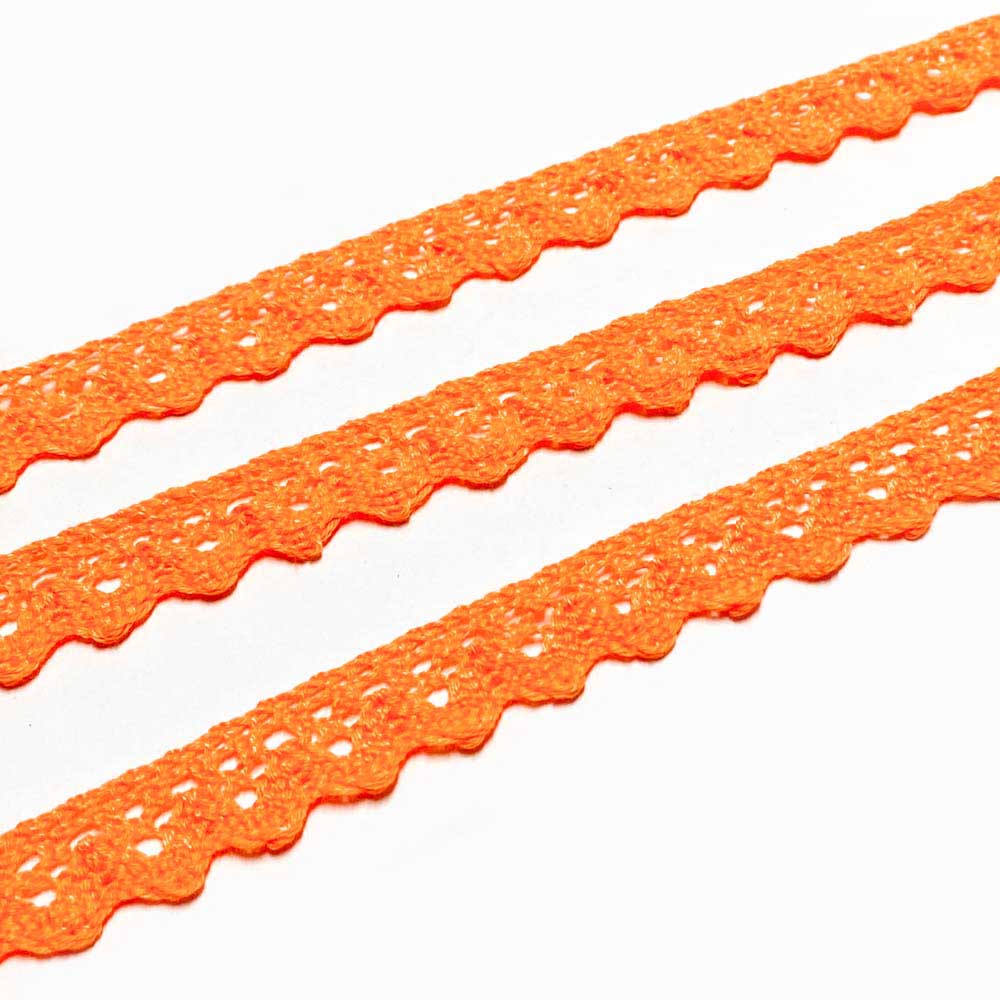 Rendas de Algodão 17mm Laranja