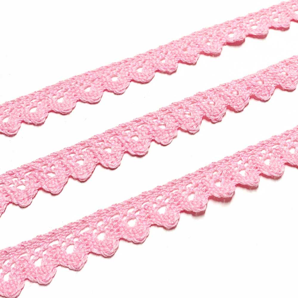 Rendas de Algodão 17mm Rosa