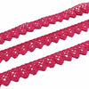 Rendas de Algodão 17mm Rosa Choque