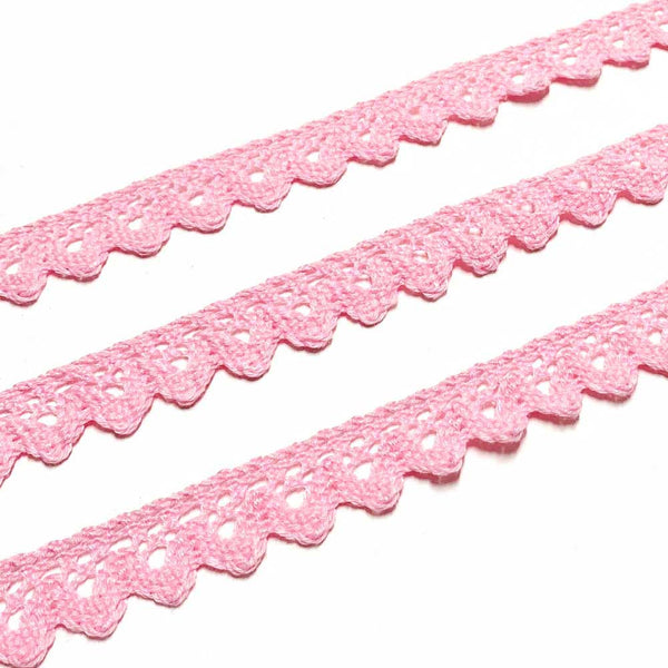 Rendas de Algodão 17mm Rosa