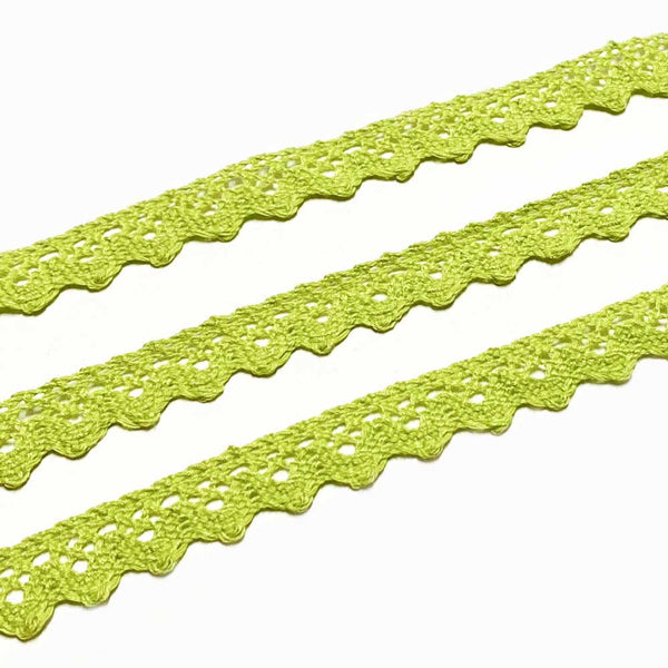 Rendas de Algodão 17mm Verde Maça