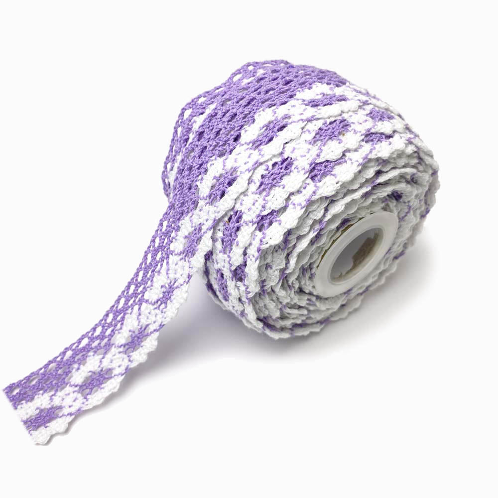 Renda de Algodão 27mm Lavanda