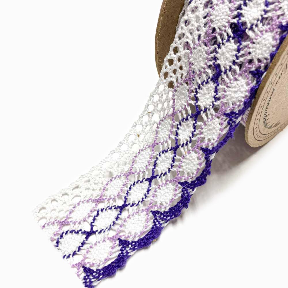 Rendas de Algodão 50mm Roxo