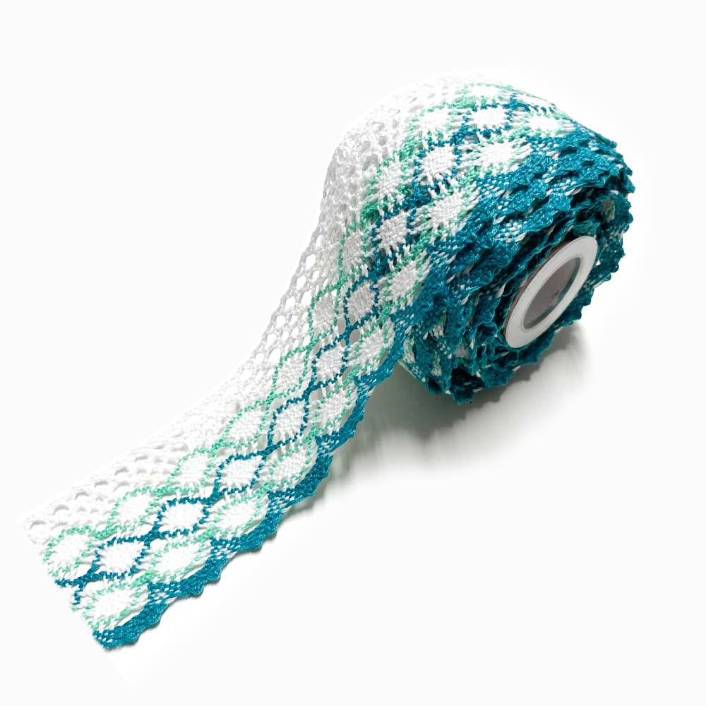 Rendas de Algodão 50mm Verde